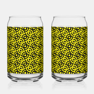 Damask stof decoratieve print blikvorm glas