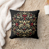 Damask Style in Red, Gold and Black Kussen (Deken)