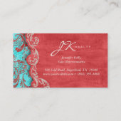  Damask Suede Blue Crown Visitekaartje (Achterkant)