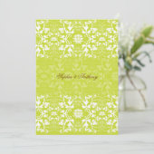 Damask Swils Lace Lime Faire-part de mariage 2 (Debout devant)