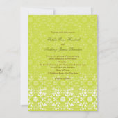 Damask Swils Lace Lime Faire-part de mariage 2 (Dos)