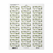 Damask Swirl Apple Green & Black Address Label (Full Sheet)