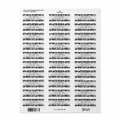 Damask Swirl Black en White Address Label (Full Sheet)