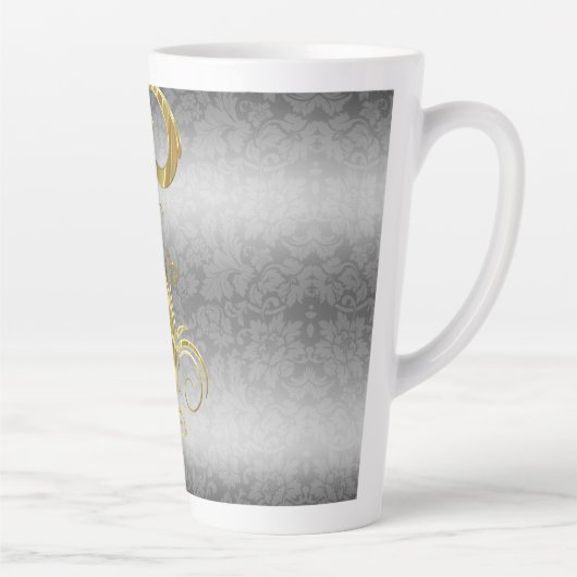 Damask & Swirl Latte Mok (Rechts)