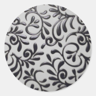 Damask Swirl Ronde Sticker