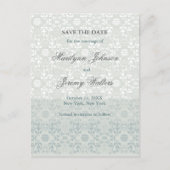 Damask Swirls Lace Dream Enregistrer La Date Carte (Devant)
