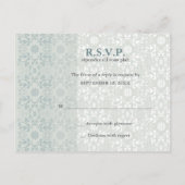 Damask Swirls Lace Dream RSVP Mariage Carte postal (Dos)