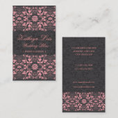 Damask Swirls Lace Licorice Custom Profile Card Visitekaartje (Voorkant / Achterkant)