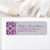Damask Swirls Lace Orchid Custom Label (Insitu)