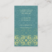 Damask Swirls Lace Peacock Custom Profile Card Visitekaartje (Achterkant)