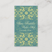 Damask Swirls Lace Peacock Custom Profile Card Visitekaartje (Voorkant)