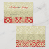 Damask Swirls Lace Spice Custom Escort Place Card Plaatskaartje (Voorkant / Achterkant)