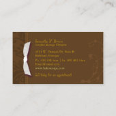 Damask Swirls Spa Massage Therapy Visitekaartje (Achterkant)