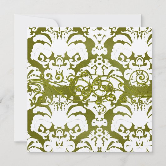 Damask Swirly uw foto bruiloft uitnodiging (Achterkant)