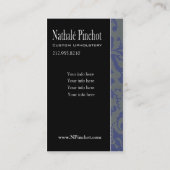 Damask Swoboop - Upholsterer, Furniture Designer Visitekaartje (Achterkant)