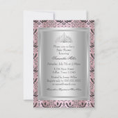 Damask & Tiara Princess Baby shower Invitation (Dos)