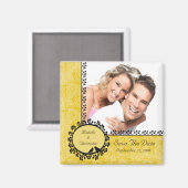 Damask Tortelduifjes Photo Save the Date Magnet Magneet (Voorkant / Achterkant)