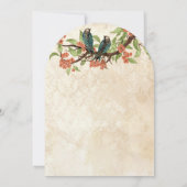 Damask  Tortelduifjes Tea Stain Wedding Invite Kaart (Achterkant)