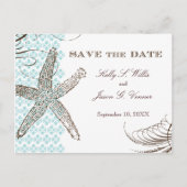 Damask Tropical | Bewaar de datum aankondiging (Voorkant)