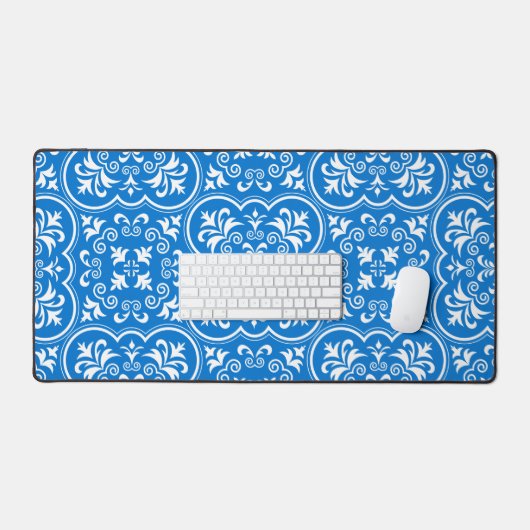Damask True Blue Classic Monochromatique (Clavier et souris)