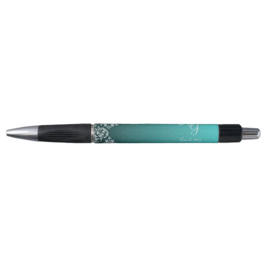 Damask Turquoise Wedding Pens Pen (Voorkant)
