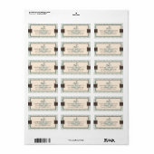 Damask Tweets Adreslabel B Etiket (Full Sheet)