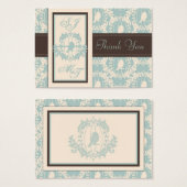 Damask Tweets TY Carte pour notes (Devant & derrière)
