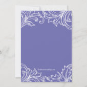  Damask Verloving Invitation Violet Kaart (Achterkant)