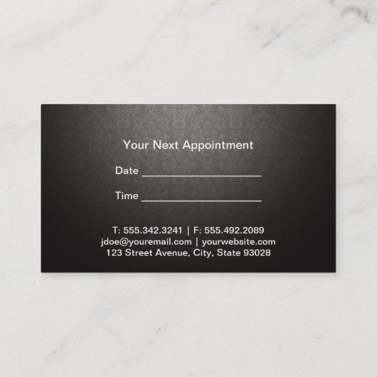 Damask Vignette (Appointment Card) Afsprakenkaartje (Achterkant)