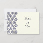 Damask Vintage RSVP (bleu) (Dos)