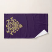 Damask Violet Or Élégant Vintage (Serviette à main)