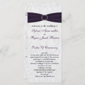 damask violet programme de mariage (Devant / Derrière)