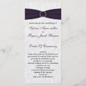 damask violet programme de mariage (Devant)