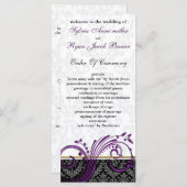damask violet programme de mariage (Devant / Derrière)