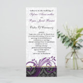 damask violet programme de mariage (Debout devant)
