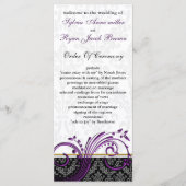 damask violet programme de mariage (Devant)