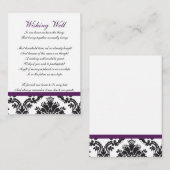 damask violet souhaitant des cartes bien (Devant / Derrière)