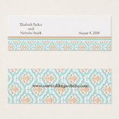 Damask Wallpaper Floral Mariage Website Card (Devant & derrière)