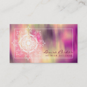 Damask Waterverf Mandala Elegant Artist  Visitekaartje