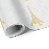 Damask Weddenschap Wrapping Paper van Gold Eiffel Cadeaupapier (Rol Hoek)