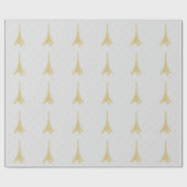 Damask Weddenschap Wrapping Paper van Gold Eiffel Cadeaupapier (Vlak)