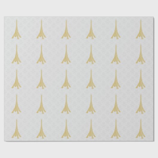 Damask Weddenschap Wrapping Paper van Gold Eiffel Cadeaupapier (Vlak)