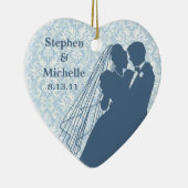 Damask Wedding Couple Keepomwille Ornament (Rechts)