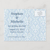 Damask Wedding Couple STD Briefkaart (Achterkant)