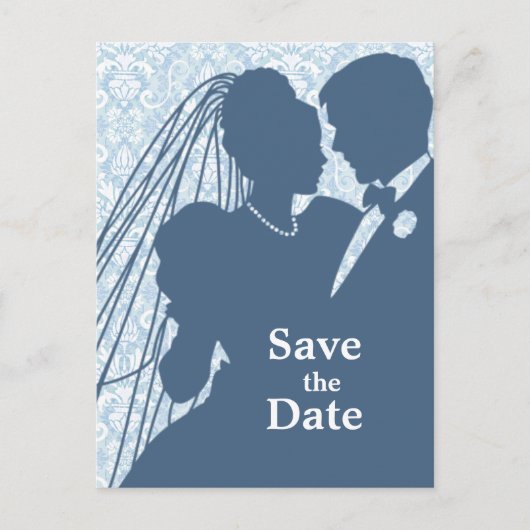 Damask Wedding Couple STD Briefkaart (Voorkant)