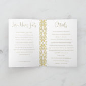 Damask Wedding Invitation Cream-Choose BackGround (Binnen)