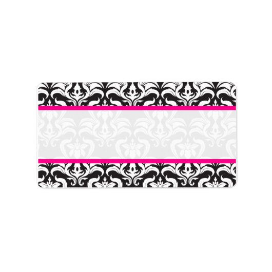 Damask Wedding Labels (Voorkant)