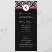Damask Wedding Program Programma (Voorkant)