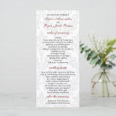 Damask Wedding programma (Staand voorkant)