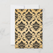  Damask Wedding RSVP Swirls Flourish (Achterkant)